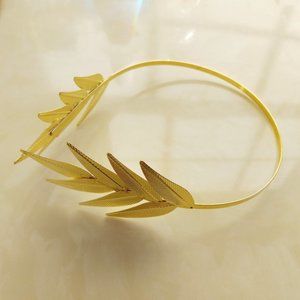 Gold Leaf Metal Headband Headpiece